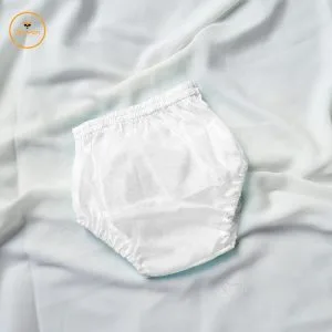 White Cotton Baby Pant