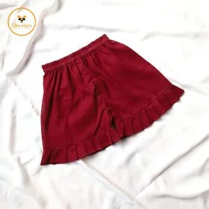 Maroon Cotton Baby Pant