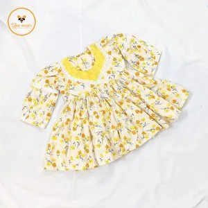 Floral Printed Cotton Baby Dress
