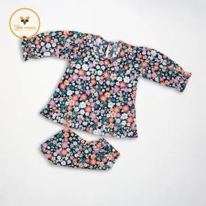 Floral  Printed Full Sleeve Cotton Baby Nima Set