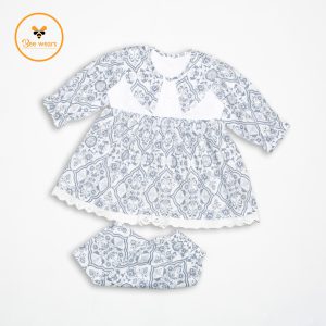 Full Sleeve Cotton Fabric Baby Dress/Pajama
