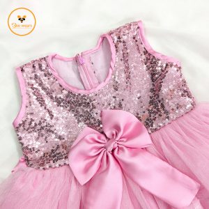 Pink Sequince  Girl’s Party Dress- Cotton Candy