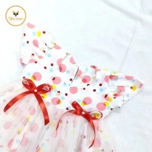 Soft Alex Fabric Printed Girl’s Party Dress
