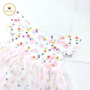 Soft Alex Fabric Printed Girl’s Party Dress