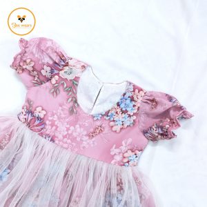 Soft Century Fabric Printed Girl’s Party Dress