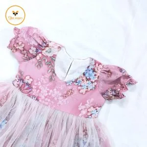Soft Century Fabric Printed Girl’s Party Dress