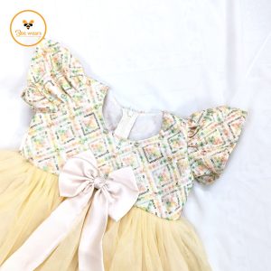 Off White Color Girl’s Party Dress