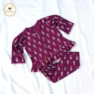 Floral Printed Full Sleeve Cotton Baby Nima Set