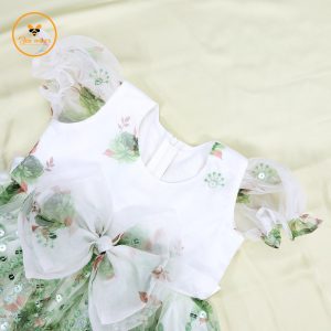 Tissue Fabric Girl’s Party Dress