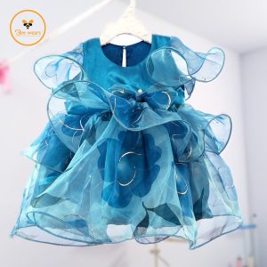 Organza Tissue Fabric Girl’s Party Dress