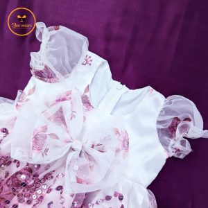 Tissue Fabric Girl’s Party Dress