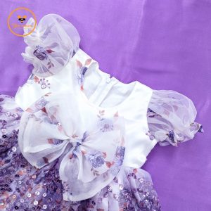 Tissue Fabric Girl’s Party Dress