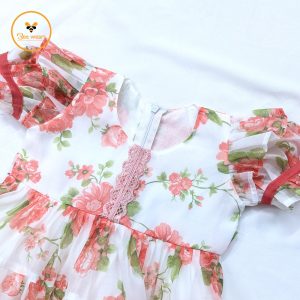 Soft Tissue Fabric Girl’s Party Dress