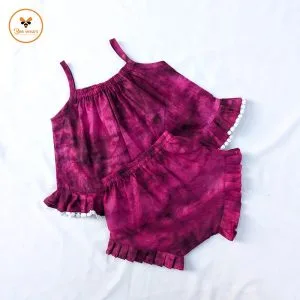 Colorful Printed Cotton Nima/Pant Set