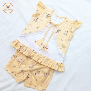 Peach Color Printed Cotton Nima