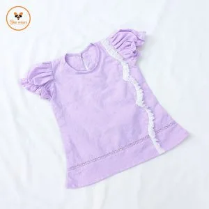 Lavender Color Chicken Fabric Baby Tops