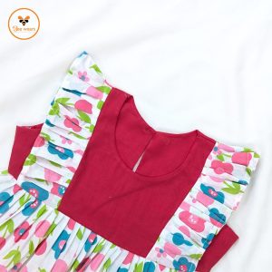 Floral Printed Cotton Baby Dress