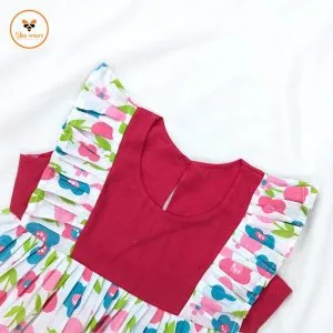 Floral Printed Cotton Baby Dress