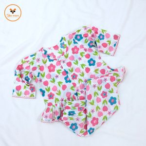 Colorful Printed Cotton Nima/Pant Set