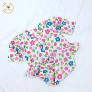 Colorful Printed Cotton Nima/Pant Set