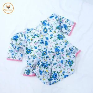 Colorful Printed Cotton Nima/Pant Set