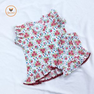 Colorful Printed Cotton Nima/Pant Set