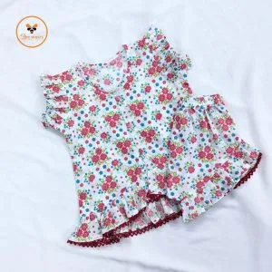 Colorful Printed Cotton Nima/Pant Set