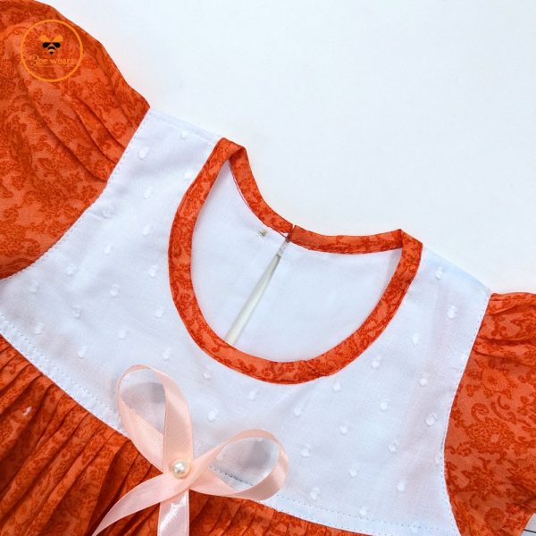 Floral Printed Cotton Baby Dress - Image 3