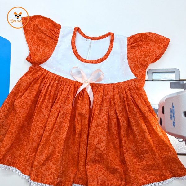 Floral Printed Cotton Baby Dress - Image 2