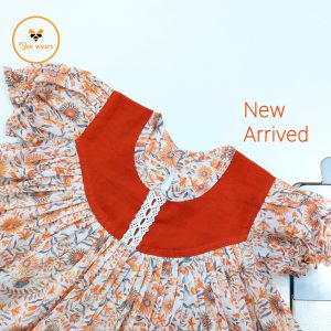 Floral Printed Cotton Baby Dress