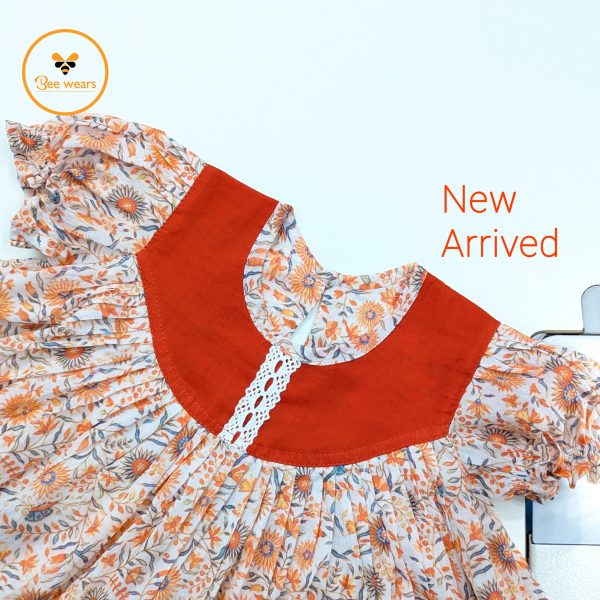 Floral Printed Cotton Baby Dress