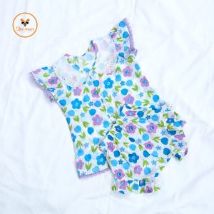 Colorful Printed Cotton Nima/Pant Set