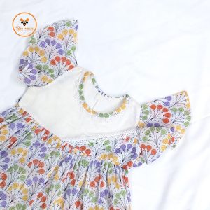 Floral Printed Cotton Baby Dress