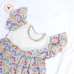 Floral Printed Cotton Baby Dress
