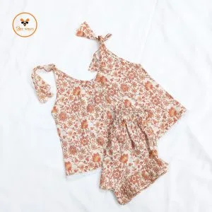 Colorful Printed Cotton Nima/Pant Set