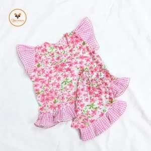 Colorful Printed Cotton Nima/Pant Set