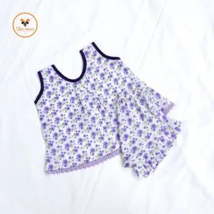 Colorful Printed Cotton Nima/Pant Set
