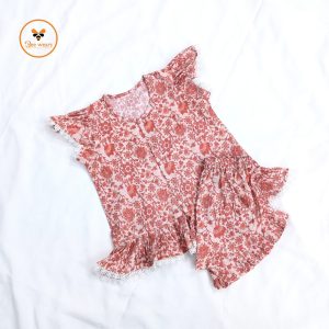 Colorful Printed Cotton Nima/Pant Set