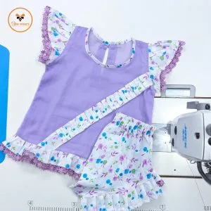 Colorful Printed Cotton Nima/Pant Set