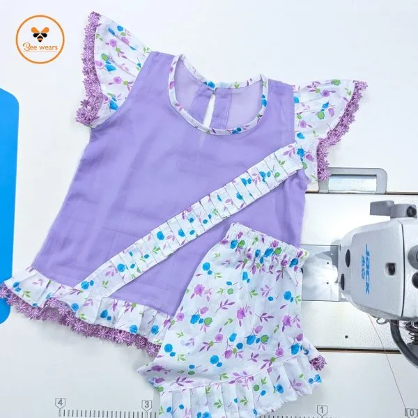 Colorful Printed Cotton Nima/Pant Set