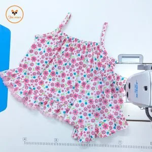 Colorful Printed Cotton Nima/Pant Set