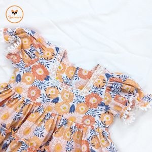 Floral Printed Cotton Baby Dress