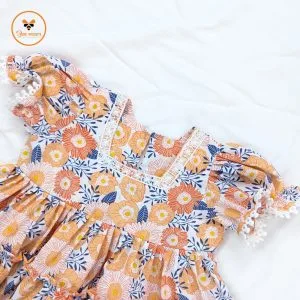 Floral Printed Cotton Baby Dress