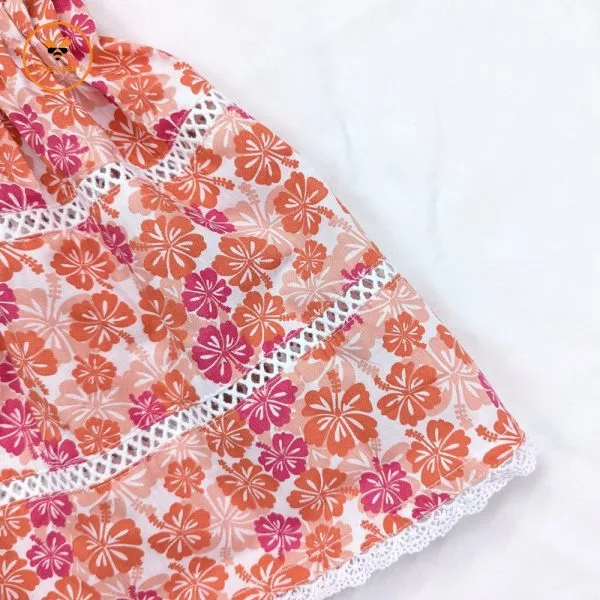 Floral Printed Cotton Baby Dress - Image 3
