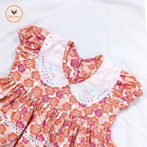 Floral Printed Cotton Baby Dress