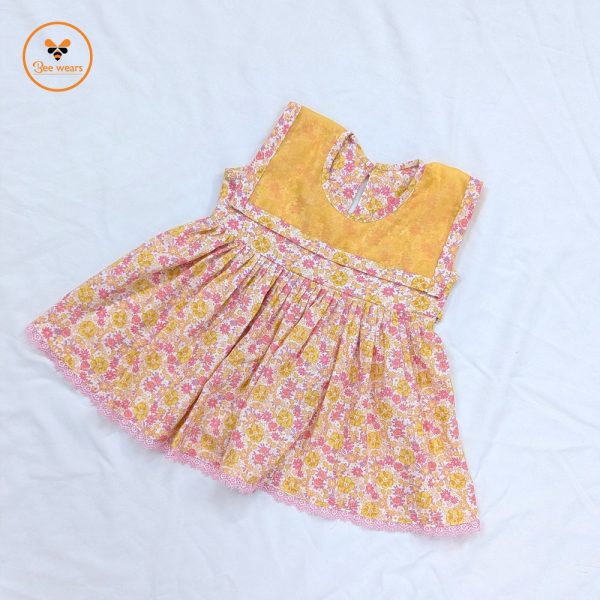 Floral Printed Slab Cotton Baby Dress - Image 2