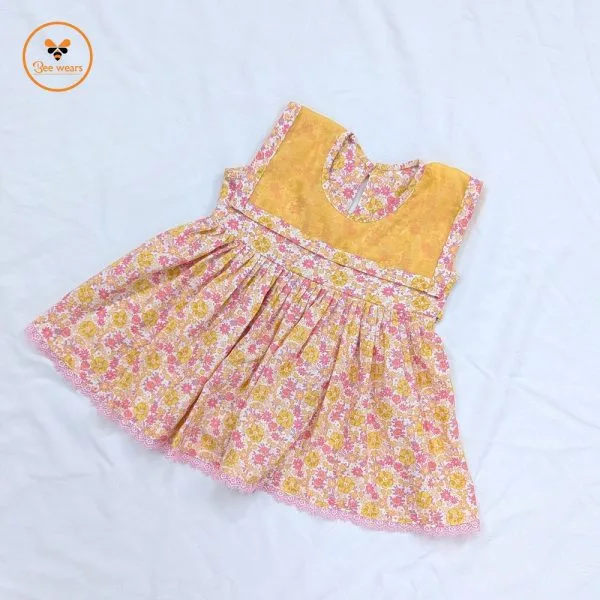 Floral Printed Slab Cotton Baby Dress - Image 2