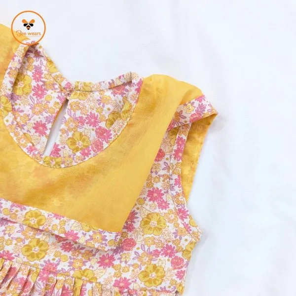 Floral Printed Slab Cotton Baby Dress - Image 4