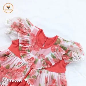 Rosy Ruffle Princess Dress