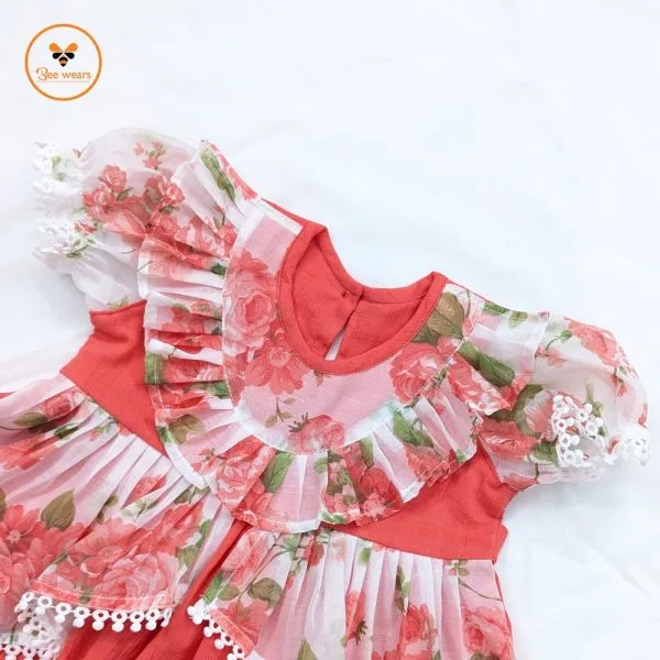 Rosy Ruffle Princess Dress